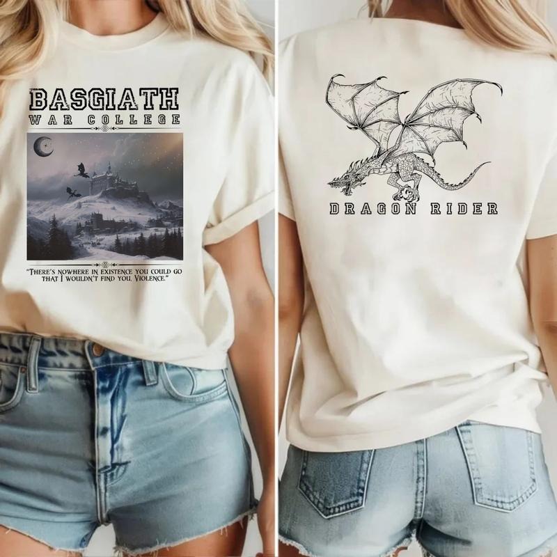 Basgiath War College 2 Sided Dragon Rider Fourth Wing - Adult & Kids T-Shirts, Sweatshirts & Hoodies apparel design preview 1