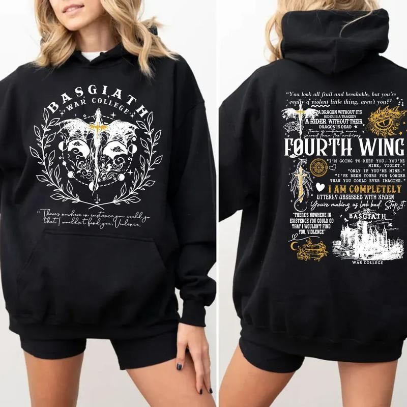 Basgiath War College 2 Sided Fourth Wing Riders - Adult & Kids T-Shirts, Sweatshirts & Hoodies apparel design preview 1