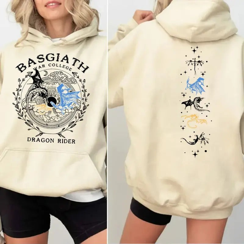 Basgiath War College 2 Sided Fourth Wing Rebecca - Adult & Kids T-Shirts, Sweatshirts & Hoodies apparel design preview 1