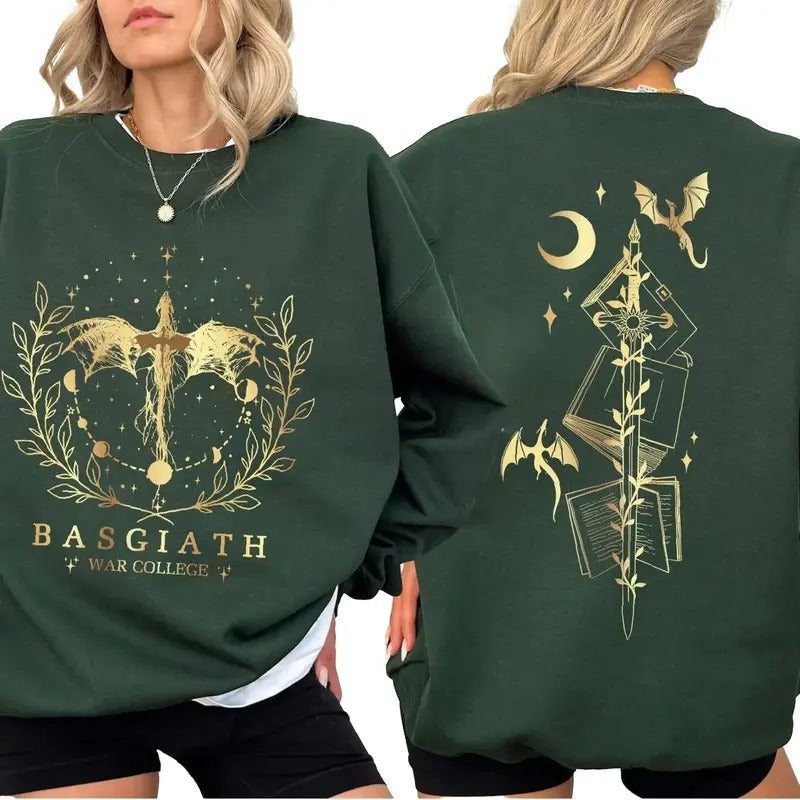 Basgiath War College 2 Sided Fourth Wing Book Lover - Adult & Kids T-Shirts, Sweatshirts & Hoodies apparel design preview 1