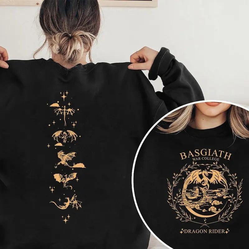 Basgiath War College 2 Sided Fourth Wing Dragon Rider - Adult & Kids T-Shirts, Sweatshirts & Hoodies apparel design preview 1