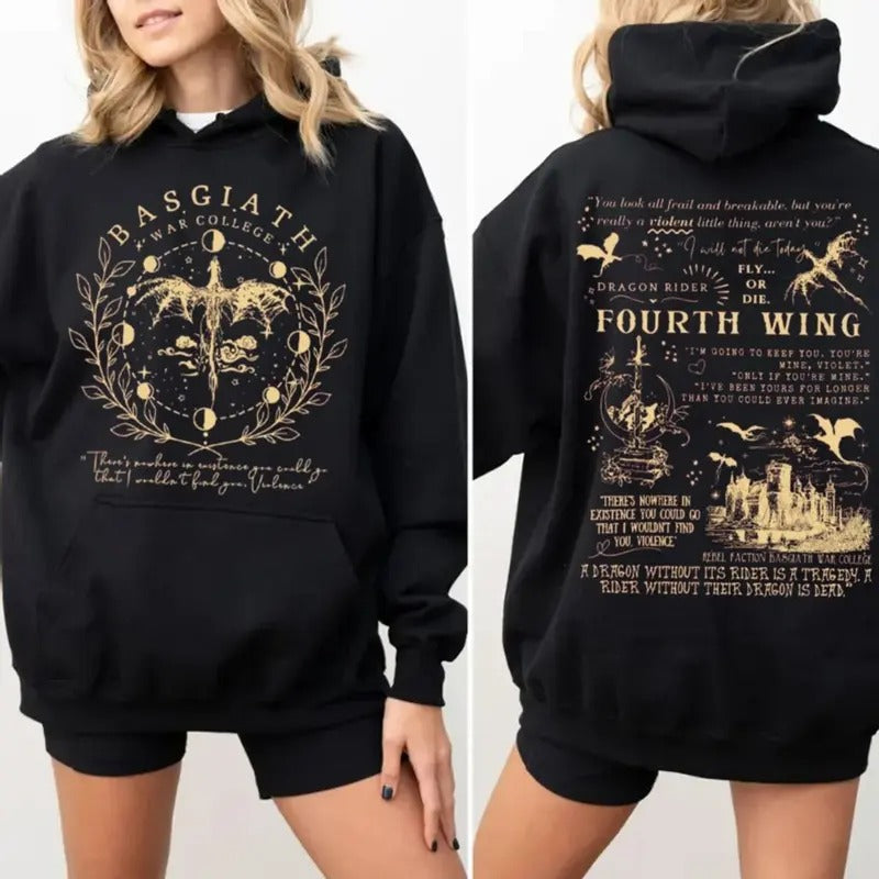 Basgiath War College 2 Sided Fourth Wing Empyrean - Adult & Kids T-Shirts, Sweatshirts & Hoodies apparel design preview 1