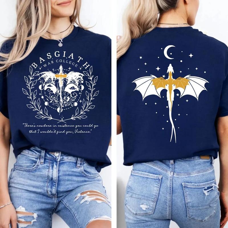 Basgiath War College 2 Sided Fourth Wing Dragon - Adult & Kids T-Shirts, Sweatshirts & Hoodies apparel design preview 1