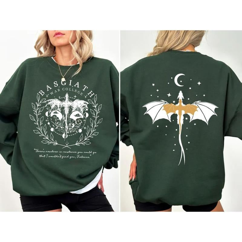 Basgiath War College 2 Sided Fourth Wing Dragon - Adult & Kids T-Shirts, Sweatshirts & Hoodies apparel design preview 1