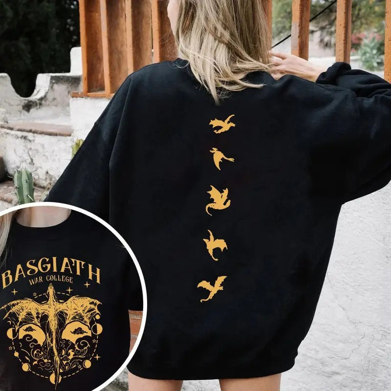 Basgiath War College Double Sides Fourth Wing Dragon - Adult & Kids T-Shirts, Sweatshirts & Hoodies apparel design preview 1