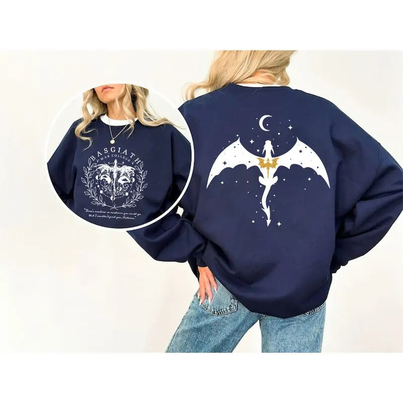 Basgiath War College Double Side Fourth Wing Dragon - Adult & Kids T-Shirts, Sweatshirts & Hoodies apparel design preview 1