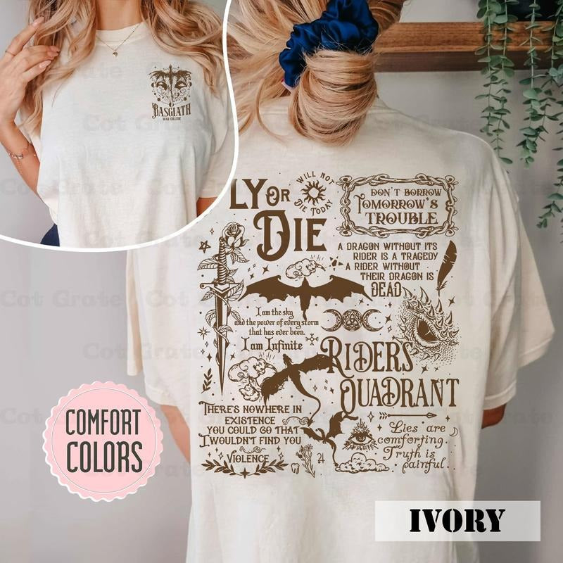 Basgiath War College Fourth Wing Leader Best Price - Adult & Kids T-Shirts, Sweatshirts & Hoodies apparel design preview 1