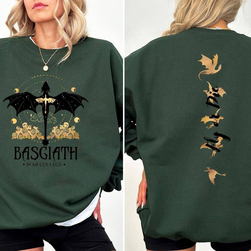 Basgiath War College Dragon Rider Fourth Wing Violet - Adult & Kids T-Shirts, Sweatshirts & Hoodies apparel design preview 1