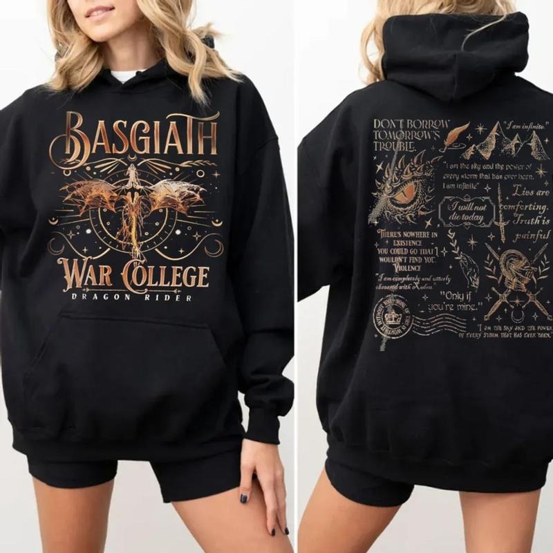 Basgiath War College Fourth Wing 2 Sided Xaden - Adult & Kids T-Shirts, Sweatshirts & Hoodies apparel design preview 1