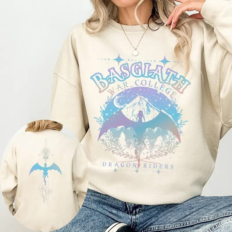 Basgiath War College Fourth Wing Iron Flame Dragon - Adult & Kids T-Shirts, Sweatshirts & Hoodies apparel design preview 1