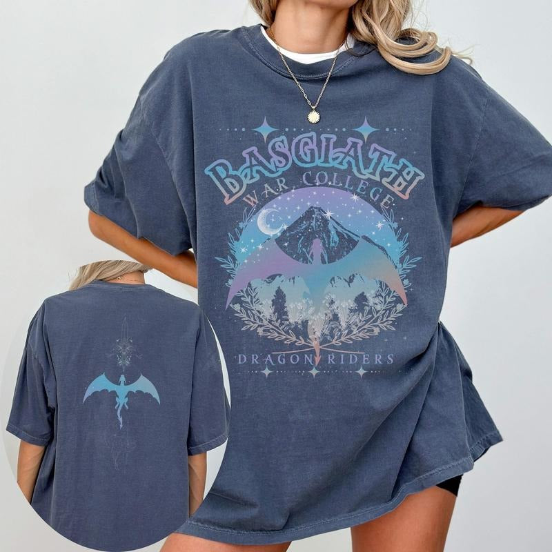Basgiath War College Fourth Wing Iron Flame Dragon - Adult & Kids T-Shirts, Sweatshirts & Hoodies apparel design preview 1