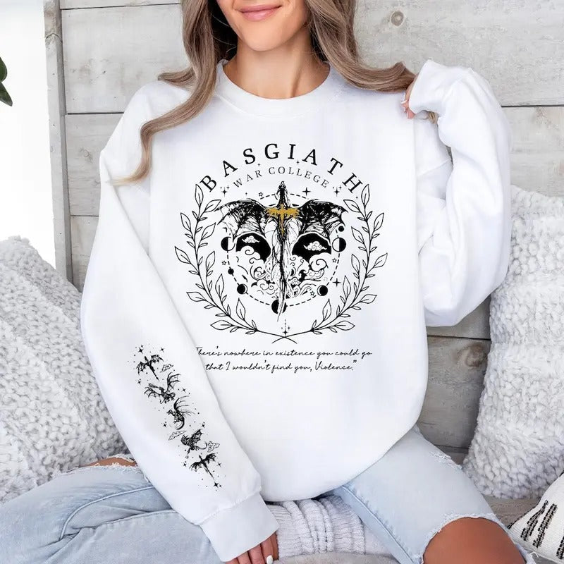 Basgiath War College Fourth Wing Sleeve Printing - Adult & Kids T-Shirts, Sweatshirts & Hoodies apparel design preview 1