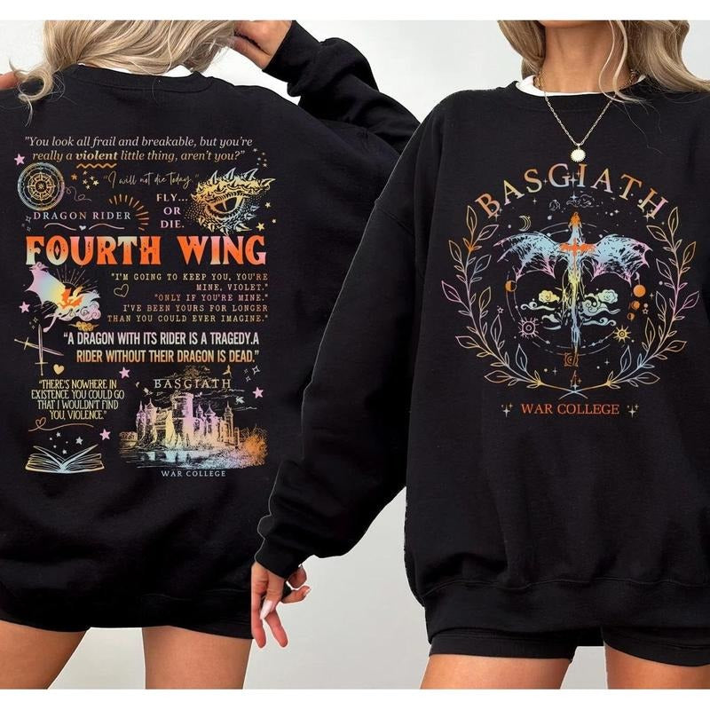 Basgiath War College 2sides Fourth Wing Empyrean - Adult & Kids T-Shirts, Sweatshirts & Hoodies apparel design preview 1