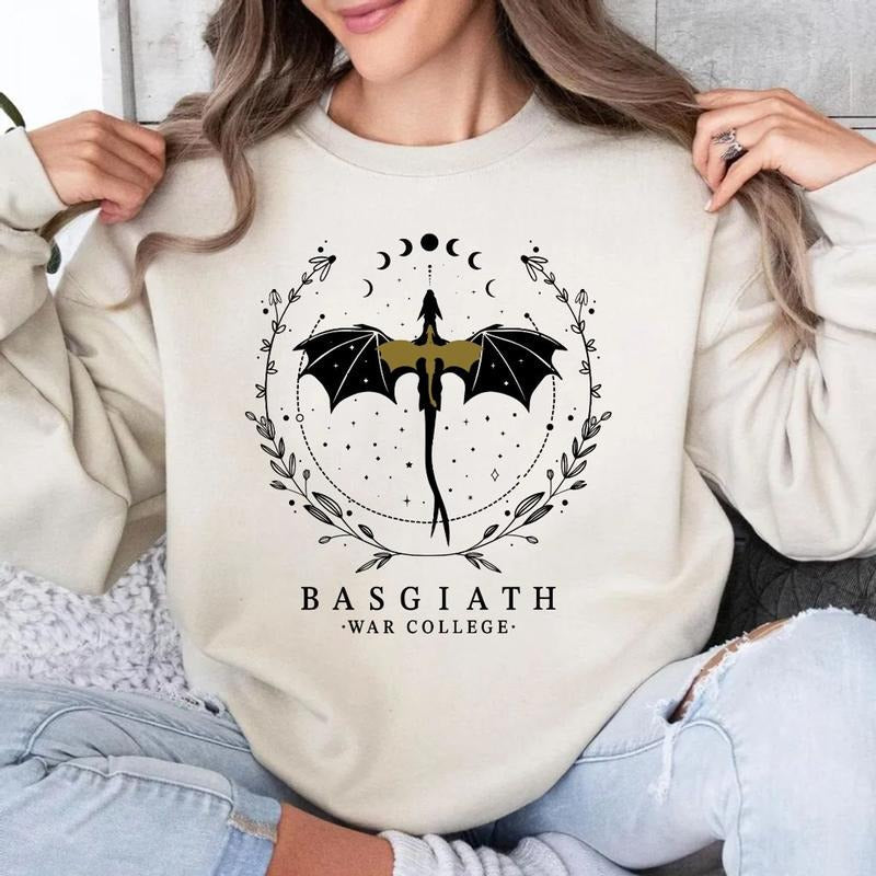 Basgiath War College Xaden Riorson Fourth Wing Dragon - Adult & Kids T-Shirts, Sweatshirts & Hoodies apparel design preview 1