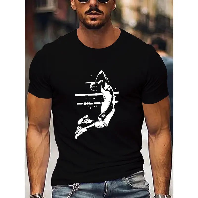 Basketball Player Print Short Sleeve Comfy Casual - Adult & Kids T-Shirts, Sweatshirts & Hoodies apparel design preview 1