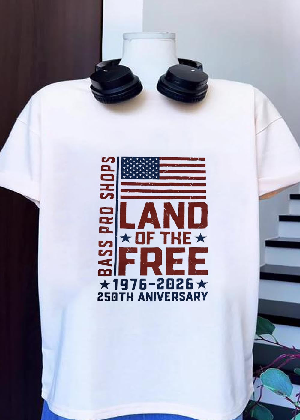 Bass Pro Shops Land of the Free 1976 2026 250th - Adult & Kids T-Shirts, Sweatshirts & Hoodies apparel design preview 1
