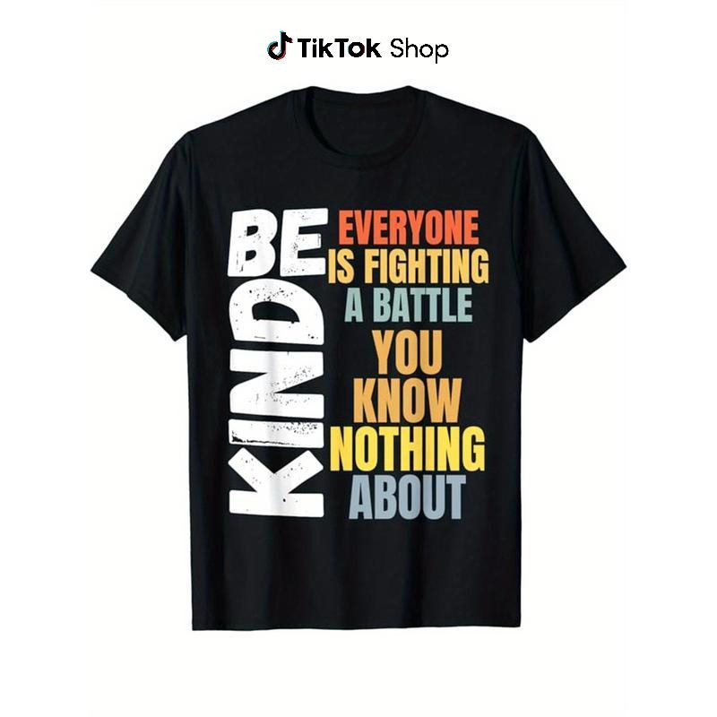 Be Kind Print Cotton Casual Short Sleeve Crew Neck - Adult & Kids T-Shirts, Sweatshirts & Hoodies apparel design preview 1