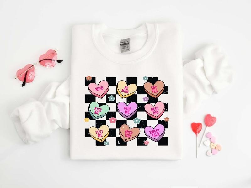 Be Mine Conversation Hearts Xoxo Couple Her Valentine - Adult & Kids T-Shirts, Sweatshirts & Hoodies apparel design preview 1