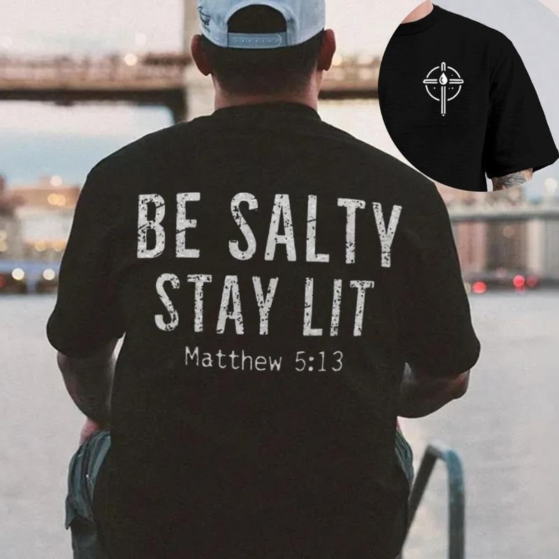 Be Salty Stay Lit Pure Cotton Fabric Casual - Adult & Kids T-Shirts, Sweatshirts & Hoodies apparel design preview 1
