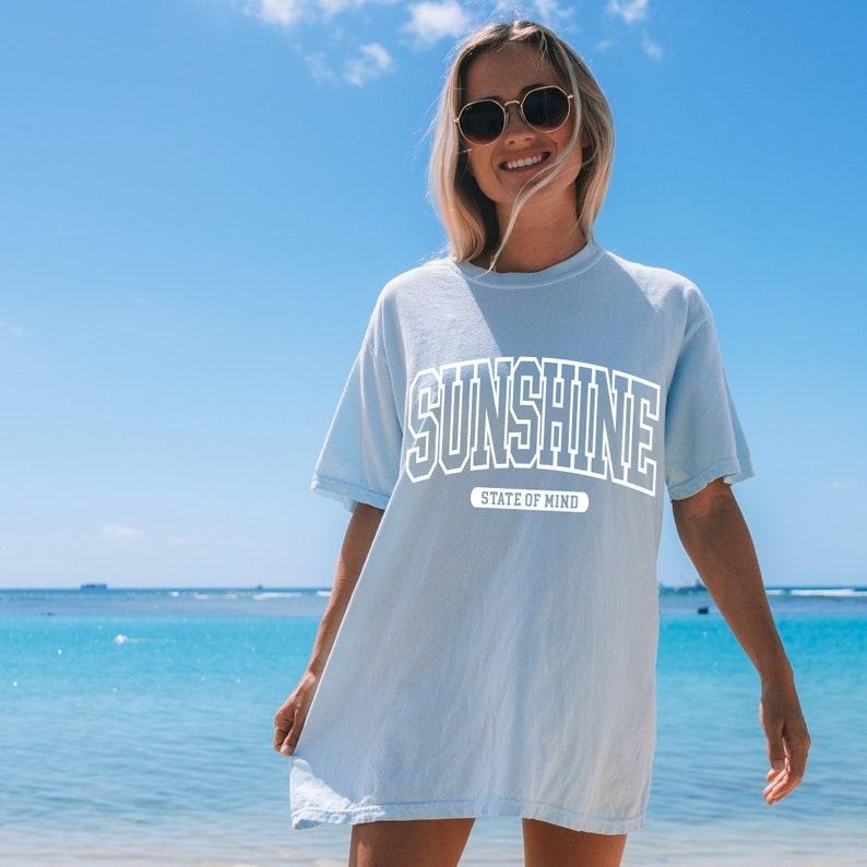 Beach Summer Preppy Clothes Sunshine State Mind Vsco - Adult & Kids T-Shirts, Sweatshirts & Hoodies apparel design preview 1
