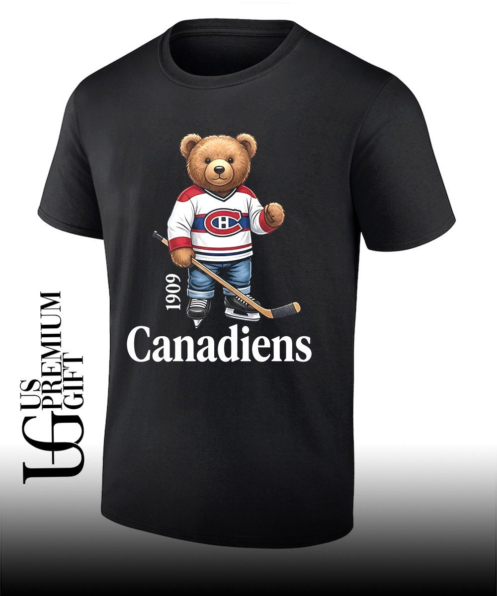 Bear Montreal Canadiens 1909 hockey - Adult & Kids T-Shirts, Sweatshirts & Hoodies apparel design preview 1