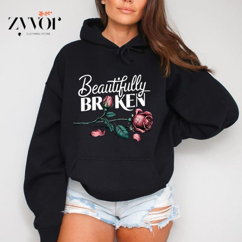 Beautifully Broken Casual Fleece Fabric Trend Tops - Adult & Kids T-Shirts, Sweatshirts & Hoodies apparel design preview 1