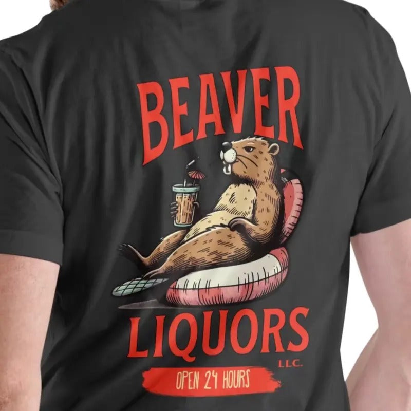 Beaver Liquors Cotton Open 24 Hours - Adult & Kids T-Shirts, Sweatshirts & Hoodies apparel design preview 1
