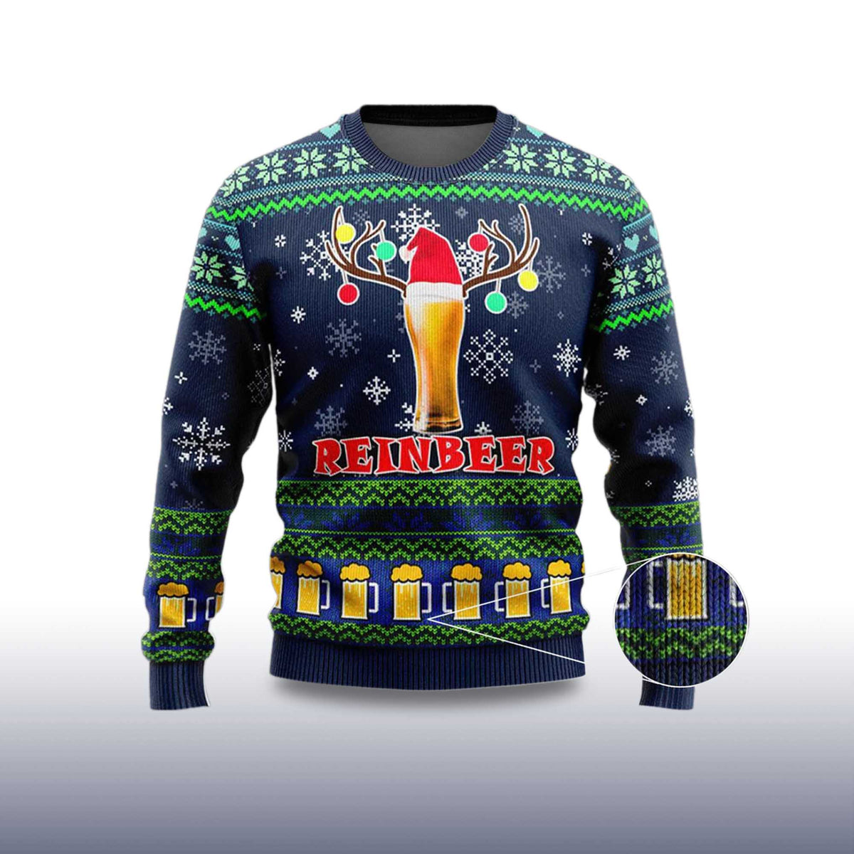 Beer Reindeer Ugly Christmas Sweater - Holiday Gift product image 4