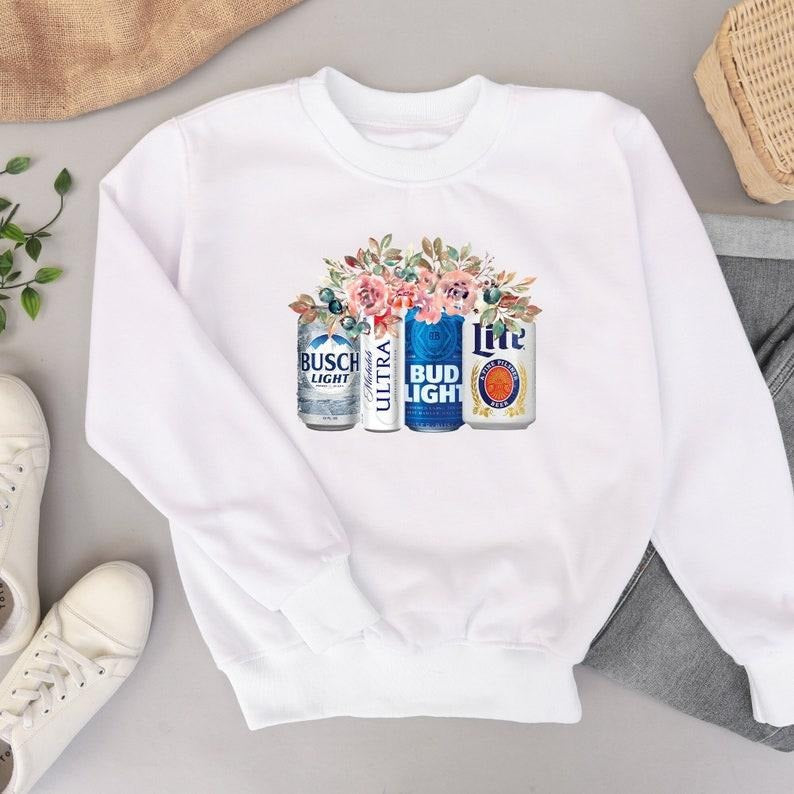 Beer Floral - Adult & Kids T-Shirts, Sweatshirts & Hoodies apparel design preview 1