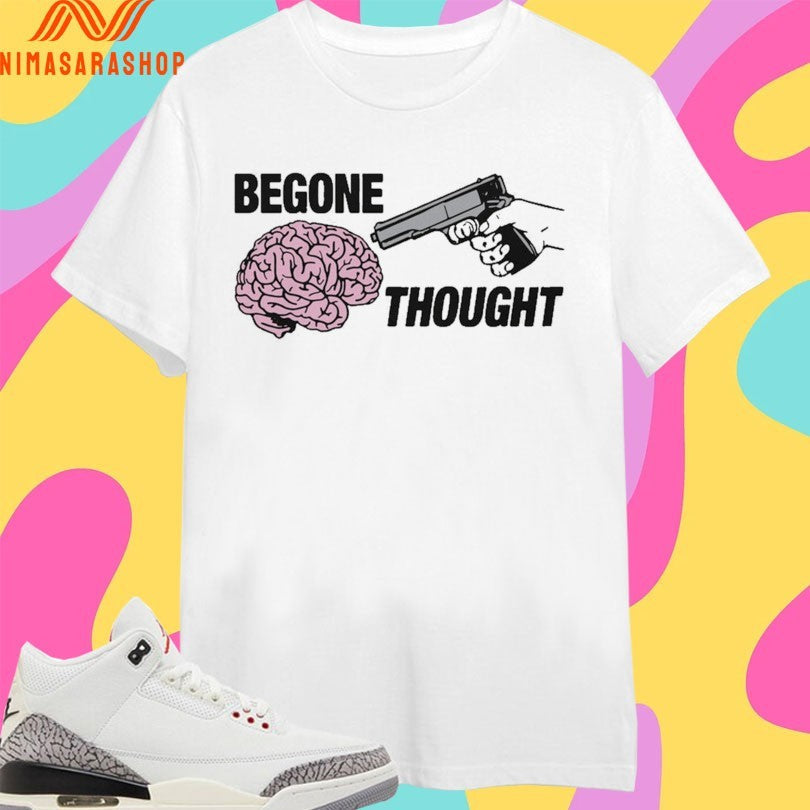Begone Thought Brain And Gun - Adult & Kids T-Shirts, Sweatshirts & Hoodies apparel design preview 1