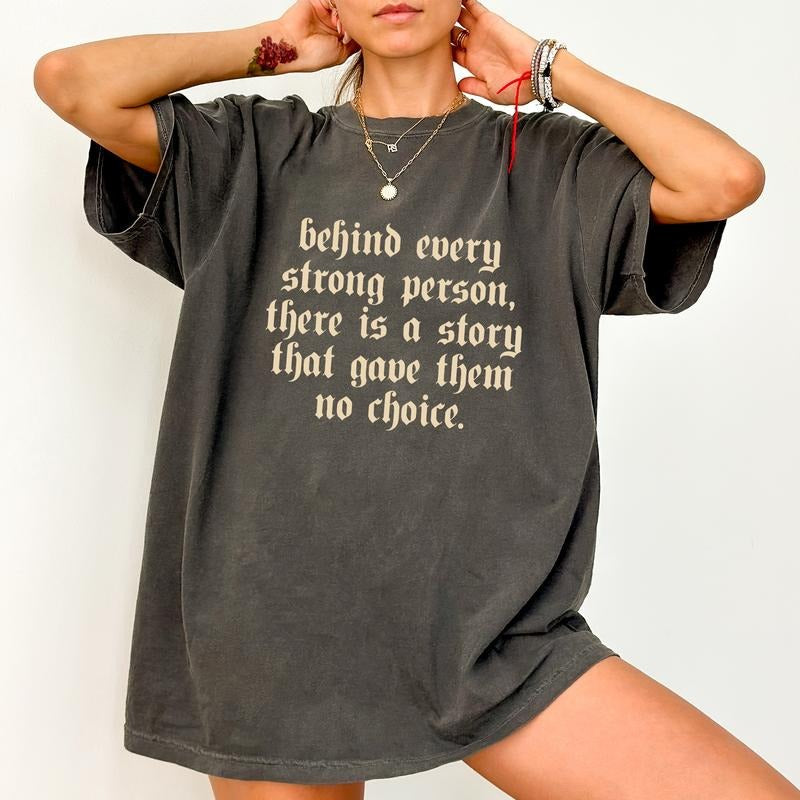 Behind Ervey Strong Person Comfort Colors Girlfriend - Adult & Kids T-Shirts, Sweatshirts & Hoodies apparel design preview 1