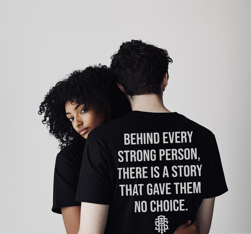 Behind Every Strong Person - Adult & Kids T-Shirts, Sweatshirts & Hoodies apparel design preview 1