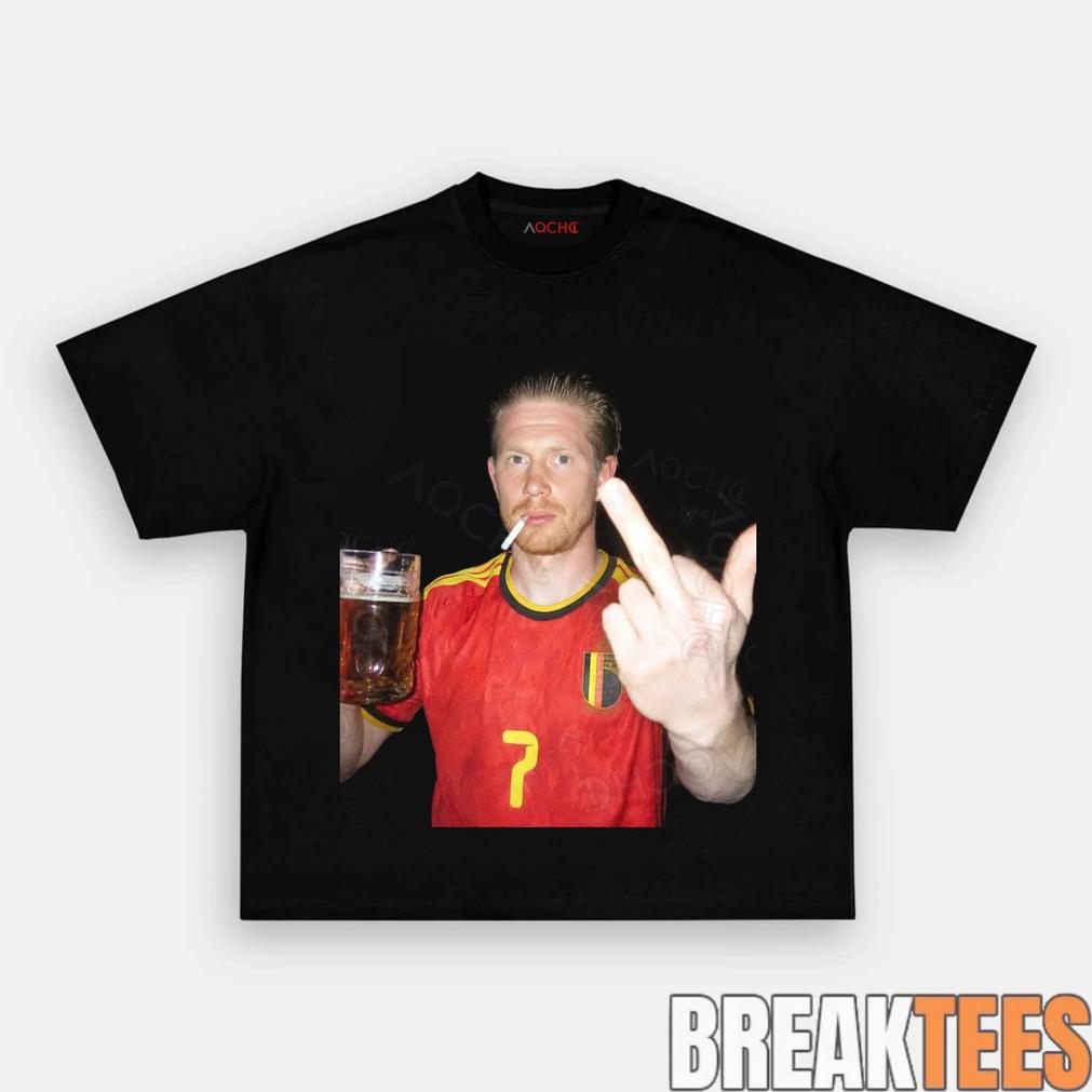 Belgium Football Team De Bruyne Drunk - Adult & Kids T-Shirts, Sweatshirts & Hoodies apparel design preview 1