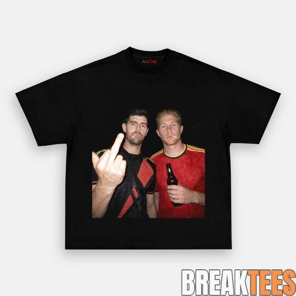 Belgium Football Team Thibaut Courtois x De Bruyne - Adult & Kids T-Shirts, Sweatshirts & Hoodies apparel design preview 1