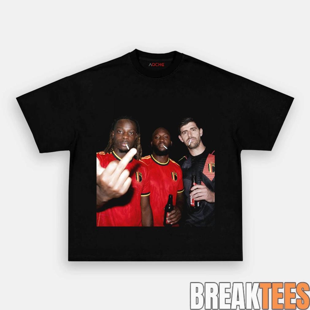 Belgium Football Team Three Wise Drunks - Adult & Kids T-Shirts, Sweatshirts & Hoodies apparel design preview 1