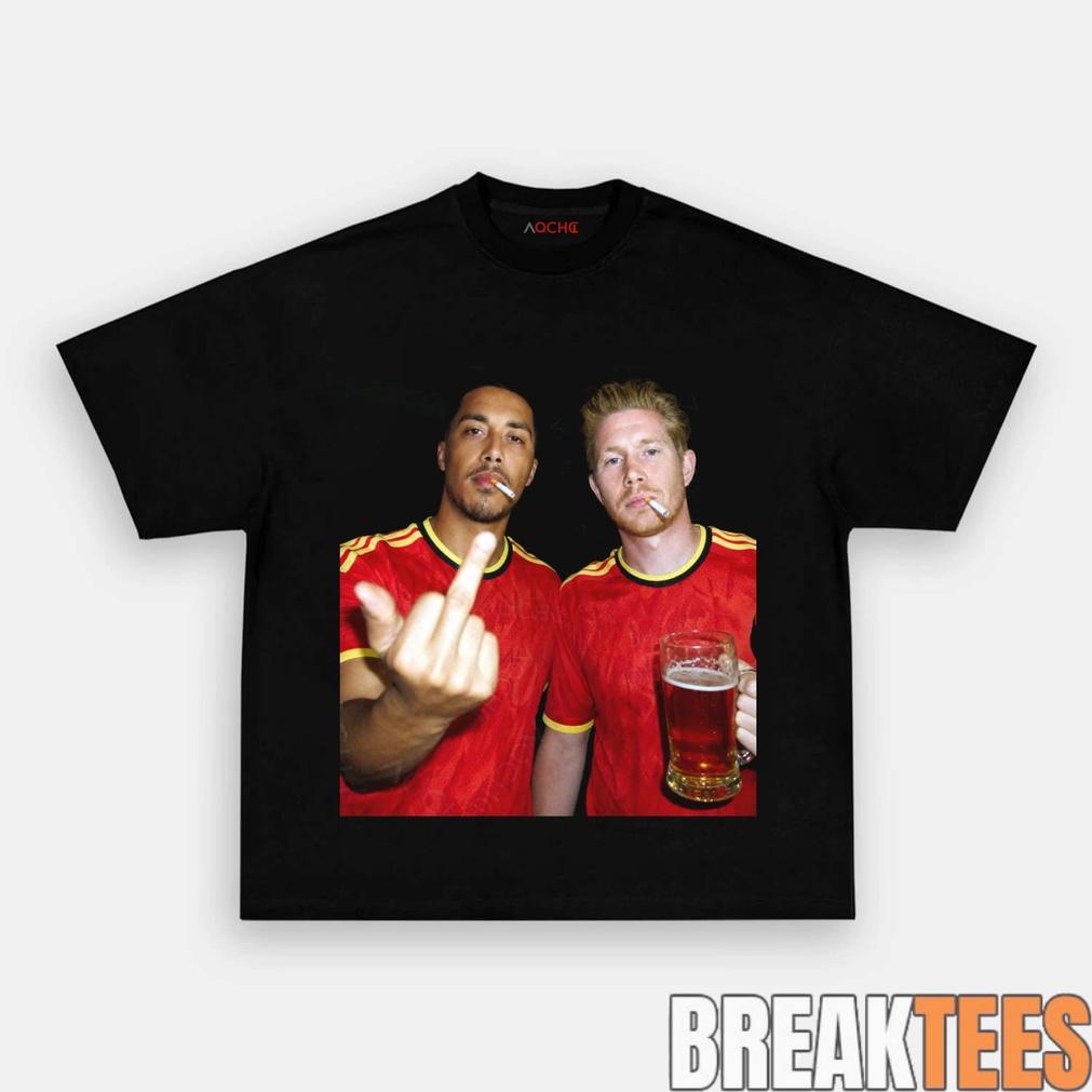 Belgium Football Team Tielemans x De Bruyne Drunk - Adult & Kids T-Shirts, Sweatshirts & Hoodies apparel design preview 1