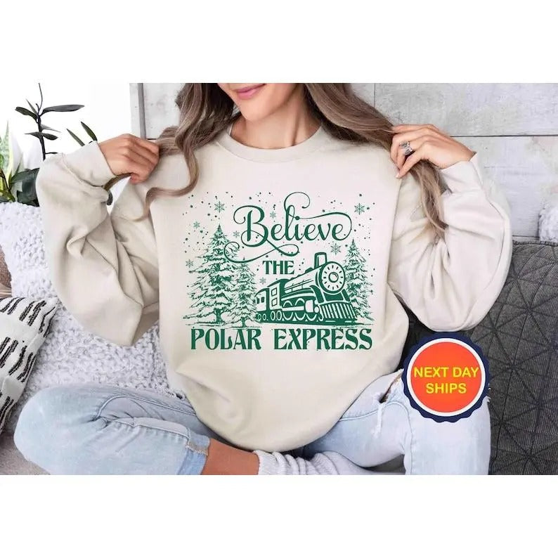Believe Polar Express Family Merry - Adult & Kids T-Shirts, Sweatshirts & Hoodies apparel design preview 1