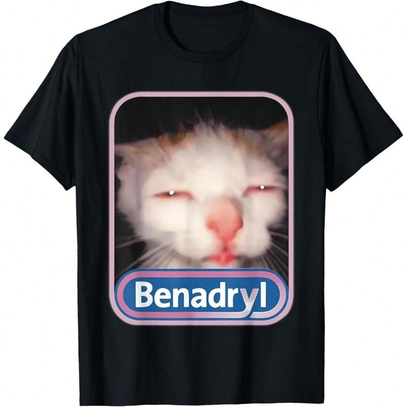 Benadryl Meme Cat Benny Cute Funny Weird - Adult & Kids T-Shirts, Sweatshirts & Hoodies apparel design preview 1