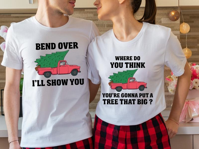 Bend Over I'Ll Show You Matching Couples Where Do - Adult & Kids T-Shirts, Sweatshirts & Hoodies apparel design preview 1