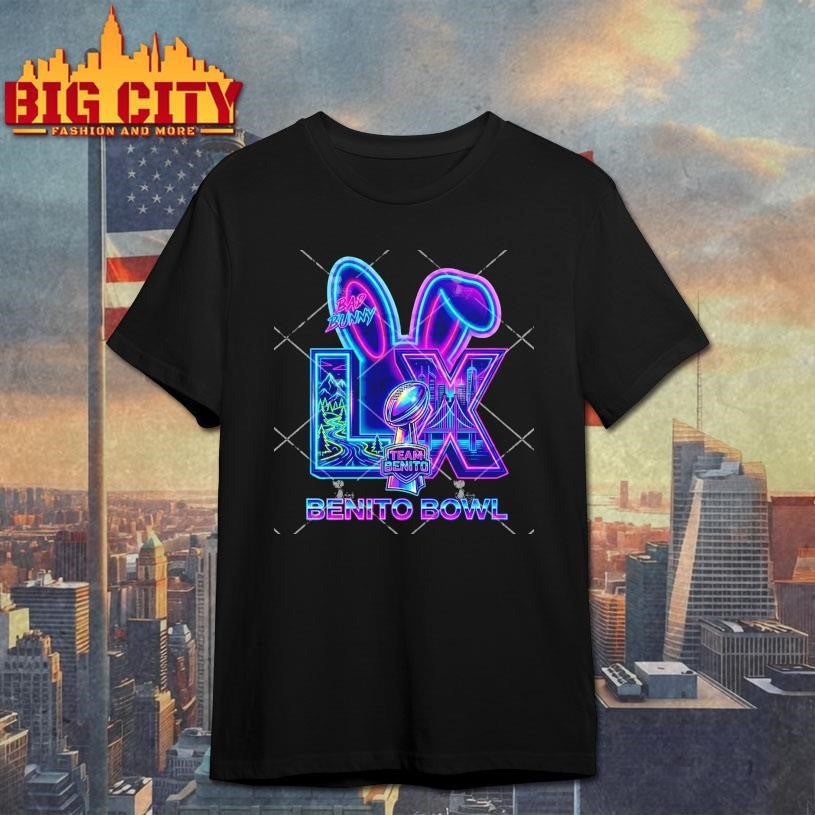 Benito Bowl LX Bad Bunny Neon - Adult & Kids T-Shirts, Sweatshirts & Hoodies apparel design preview 1