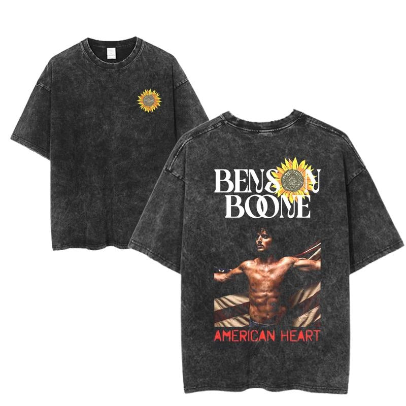 Benson Boone American Heart Tour 2025 Concert Music - Adult & Kids T-Shirts, Sweatshirts & Hoodies apparel design preview 1