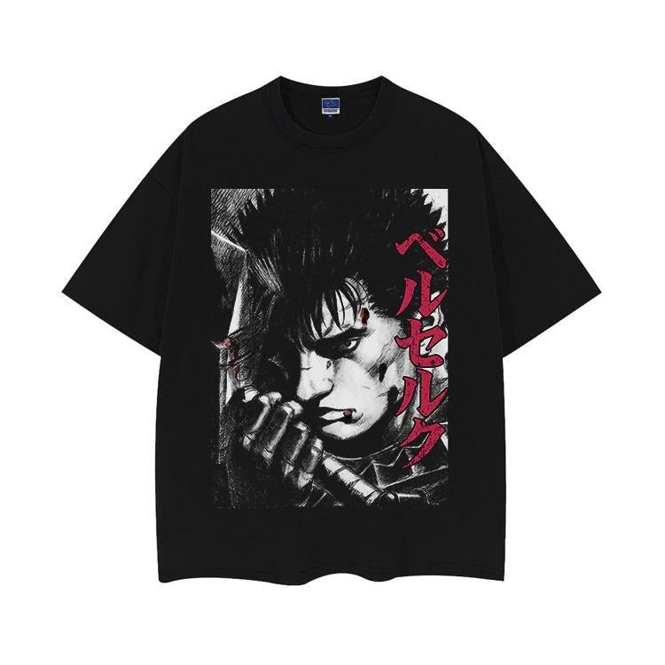 Berserk "Black Swordsman Guts" Heavyweight Vintage - Adult & Kids T-Shirts, Sweatshirts & Hoodies apparel design preview 1