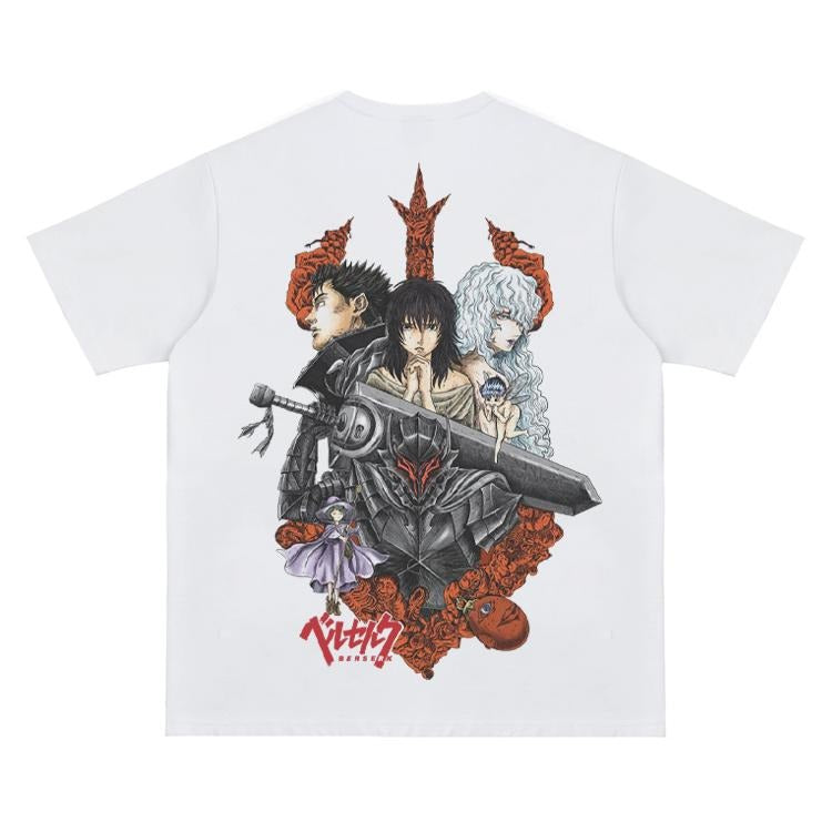 Berserk "Black White" Heavyweight Vintage 100% Cotton - Adult & Kids T-Shirts, Sweatshirts & Hoodies apparel design preview 1