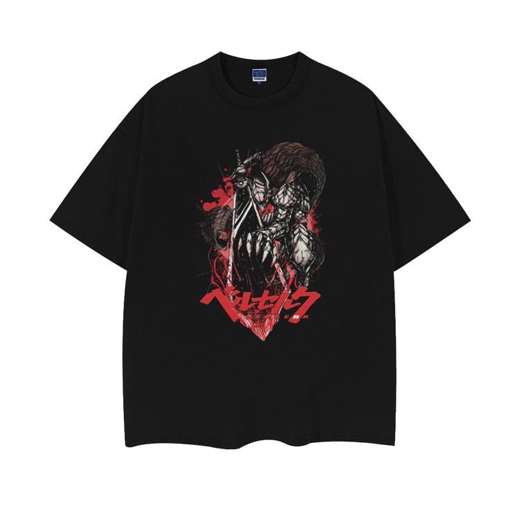 Berserk "Rage" Heavyweight Vintage 100% Cotton Anime - Adult & Kids T-Shirts, Sweatshirts & Hoodies apparel design preview 1