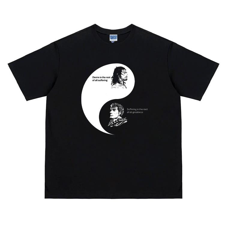 Berserk Vagabond "Kindred Souls" Vintage Anime 100% - Adult & Kids T-Shirts, Sweatshirts & Hoodies apparel design preview 1