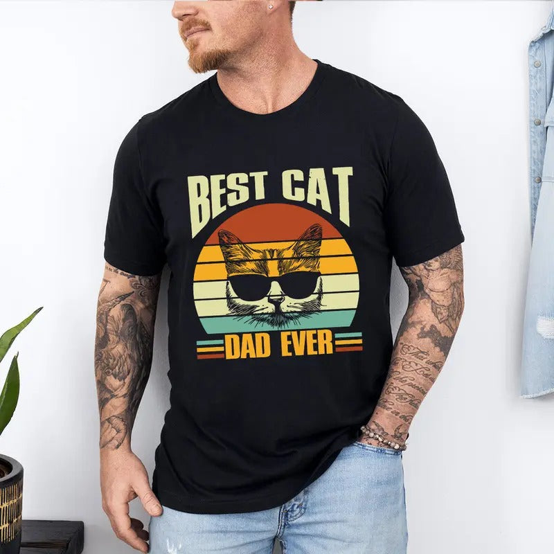 Best Cat Dad Ever Funny Owner - Adult & Kids T-Shirts, Sweatshirts & Hoodies apparel design preview 1