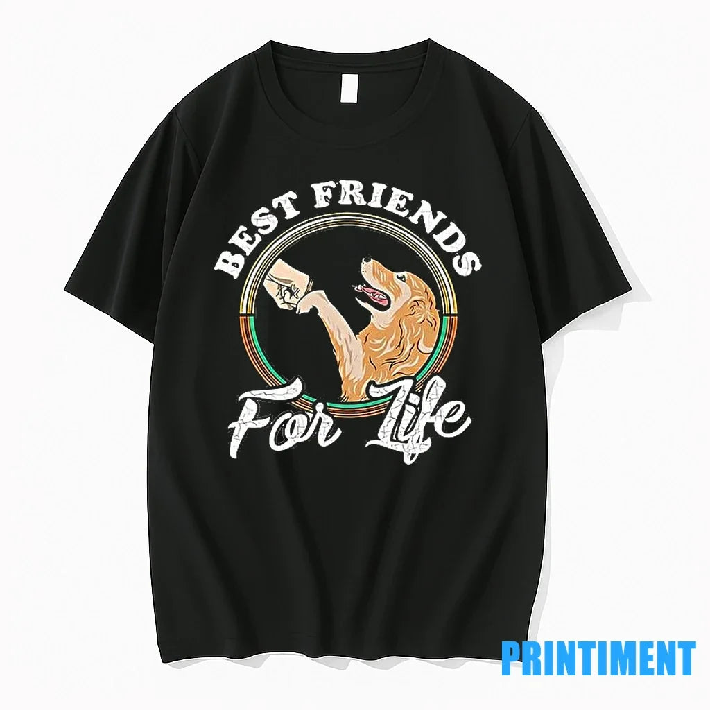 Best Friends For Life Golden Retriever Sweater - Adult & Kids T-Shirts, Sweatshirts & Hoodies apparel design preview 1