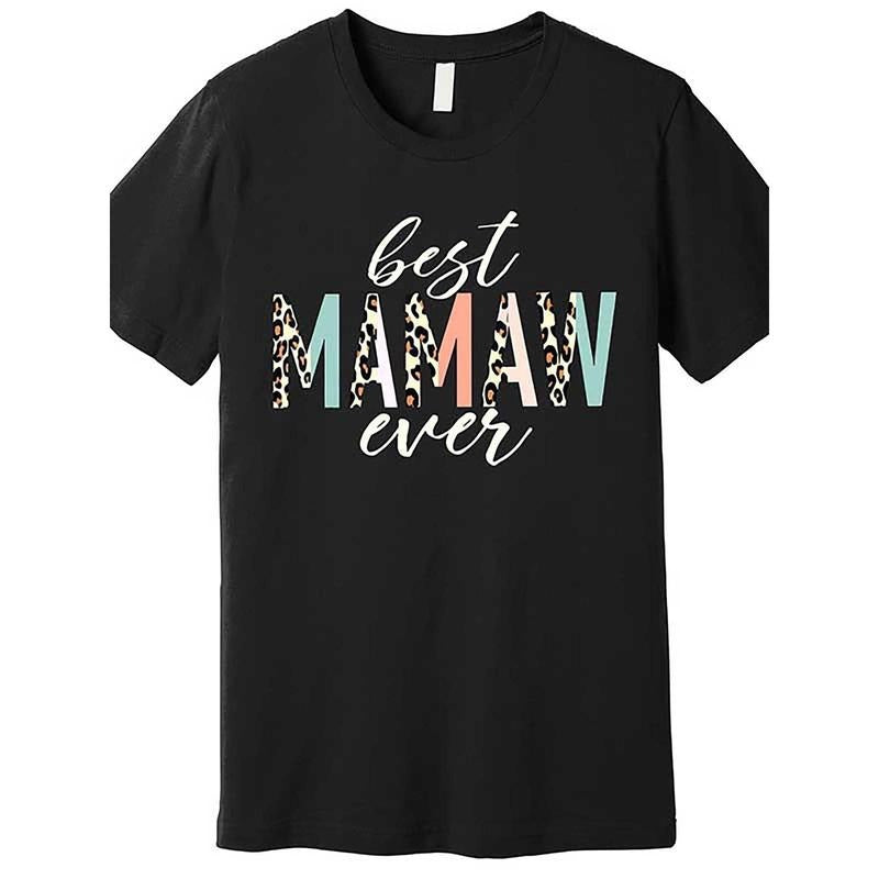 Best Mamaw Ever Leopard Print 649133 Funny Short - Adult & Kids T-Shirts, Sweatshirts & Hoodies apparel design preview 1