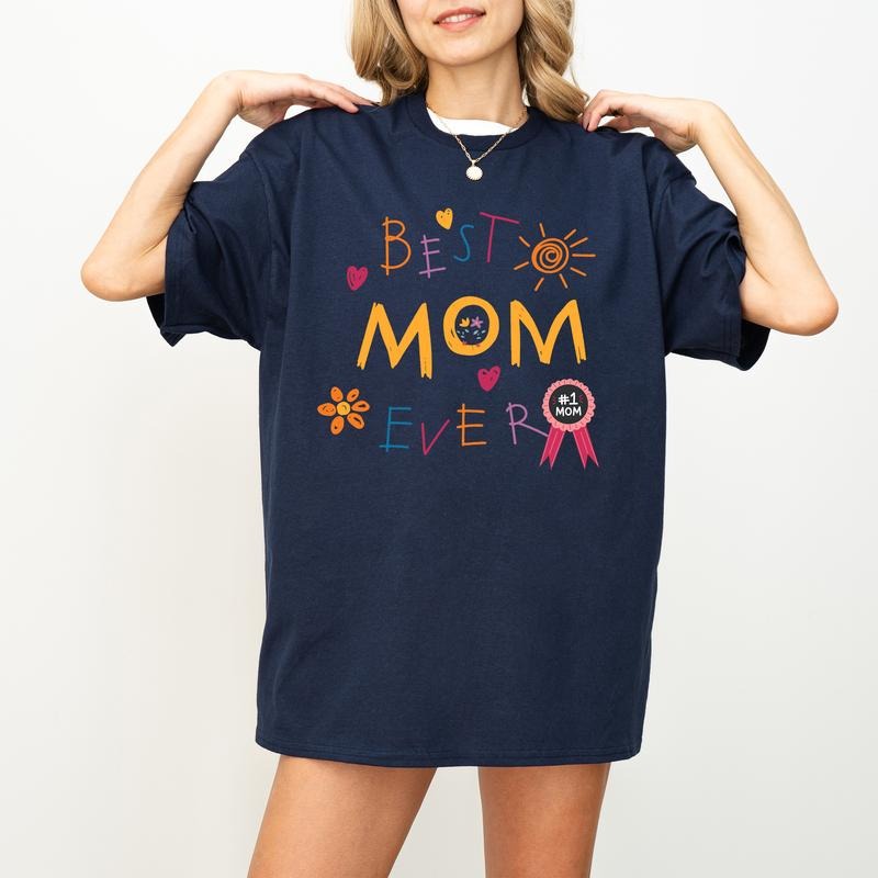 Best Mom Ever Funny Cute Mama Vintage Mother - Adult & Kids T-Shirts, Sweatshirts & Hoodies apparel design preview 1