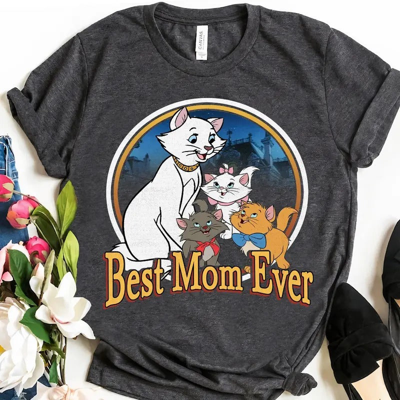 Best Mom Ever Aristocats Duchess Cat Mama Matching - Adult & Kids T-Shirts, Sweatshirts & Hoodies apparel design preview 1